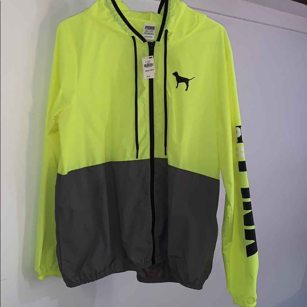 NWT pink windbreaker